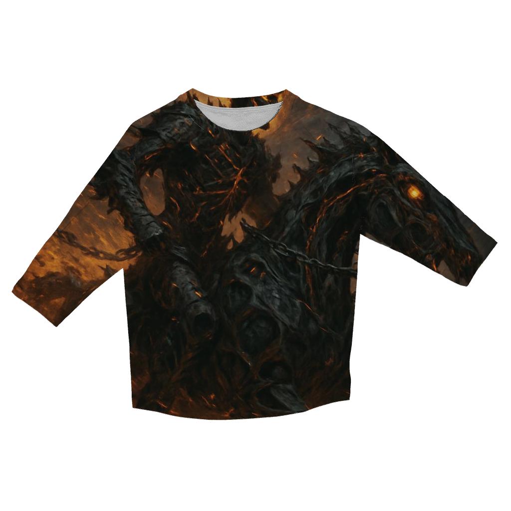 Infernal Rider Of The Iron Storm trendy 3/4 sleeve tops