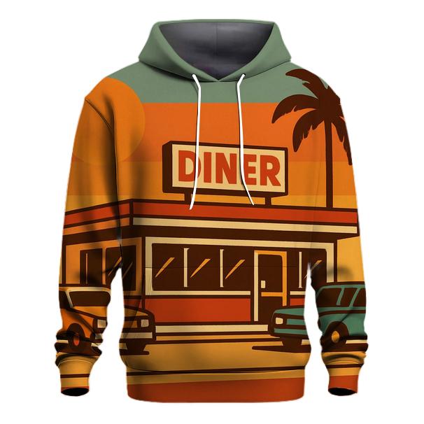 Retro Roadside Diner designer hoodies