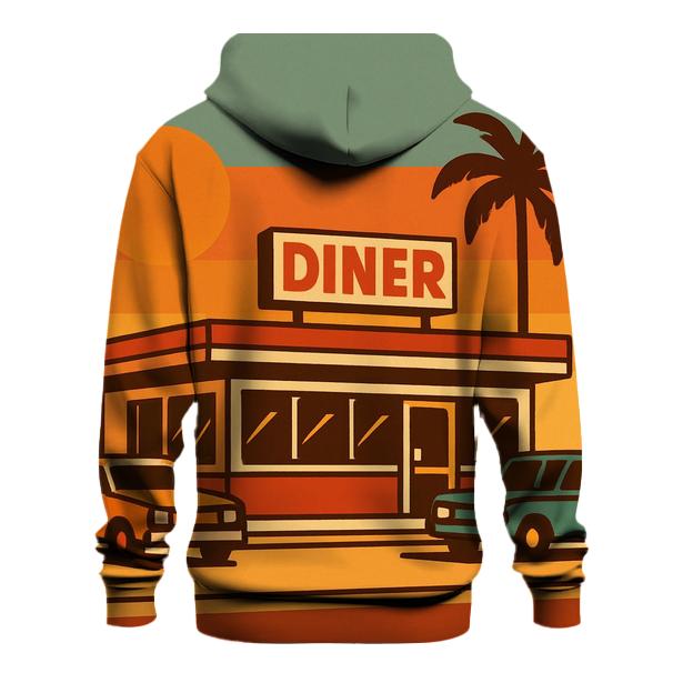 Retro Roadside Diner designer hoodies