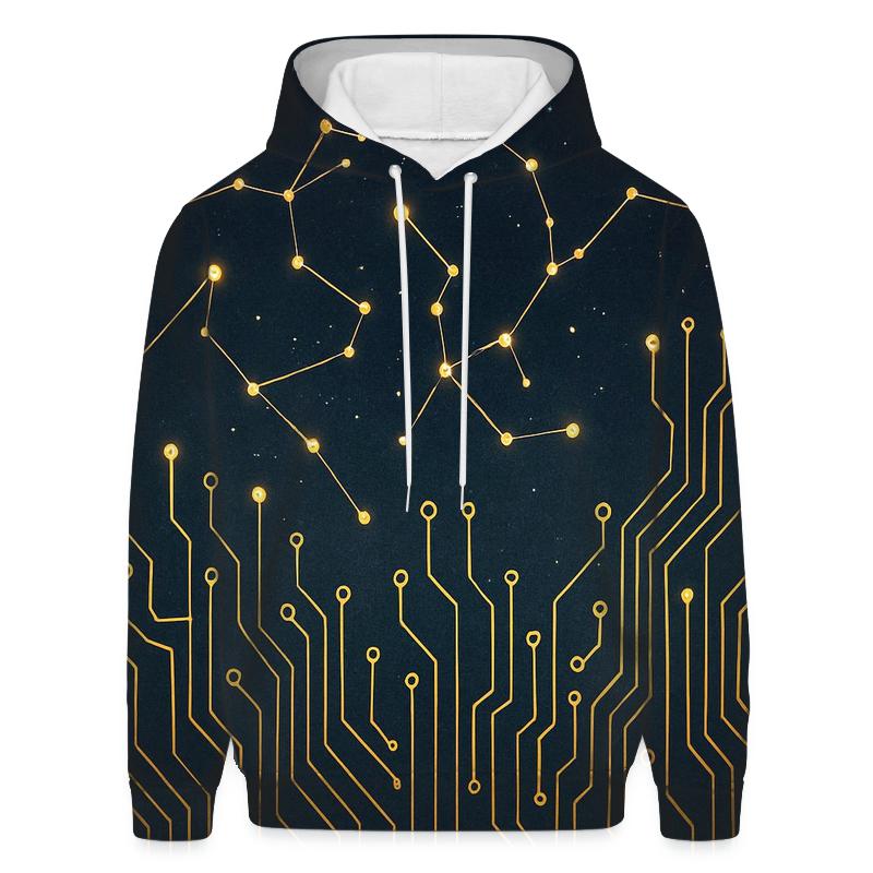 Quantum Circuit Constellations lightweight hoodies