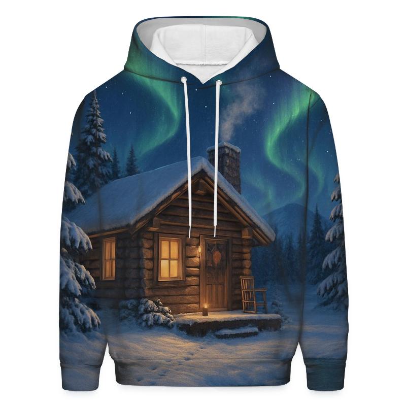 NorthernLightsOverSantasCabin hoodie styles