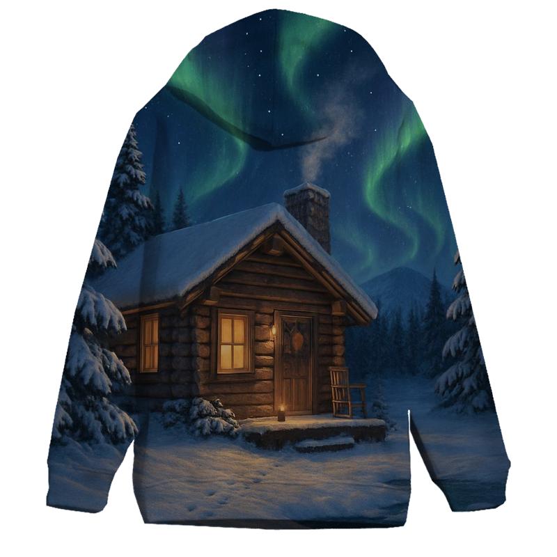 NorthernLightsOverSantasCabin hoodie styles