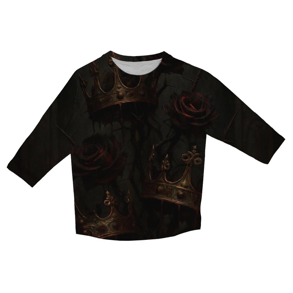 Garden Of Bleeding Crowns printed three quarter sleeve shirts
