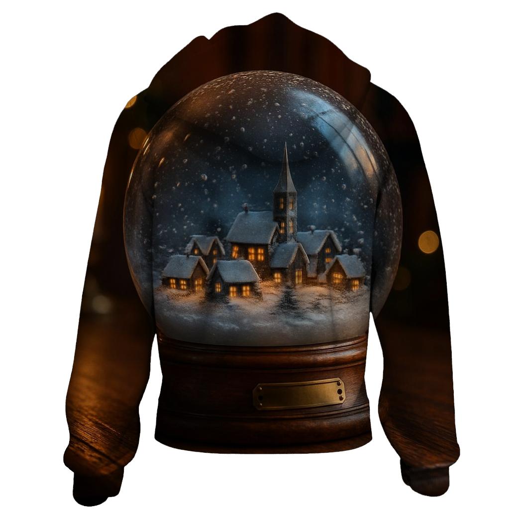 SnowglobeVillageChristmasTwilight pullover hoodies