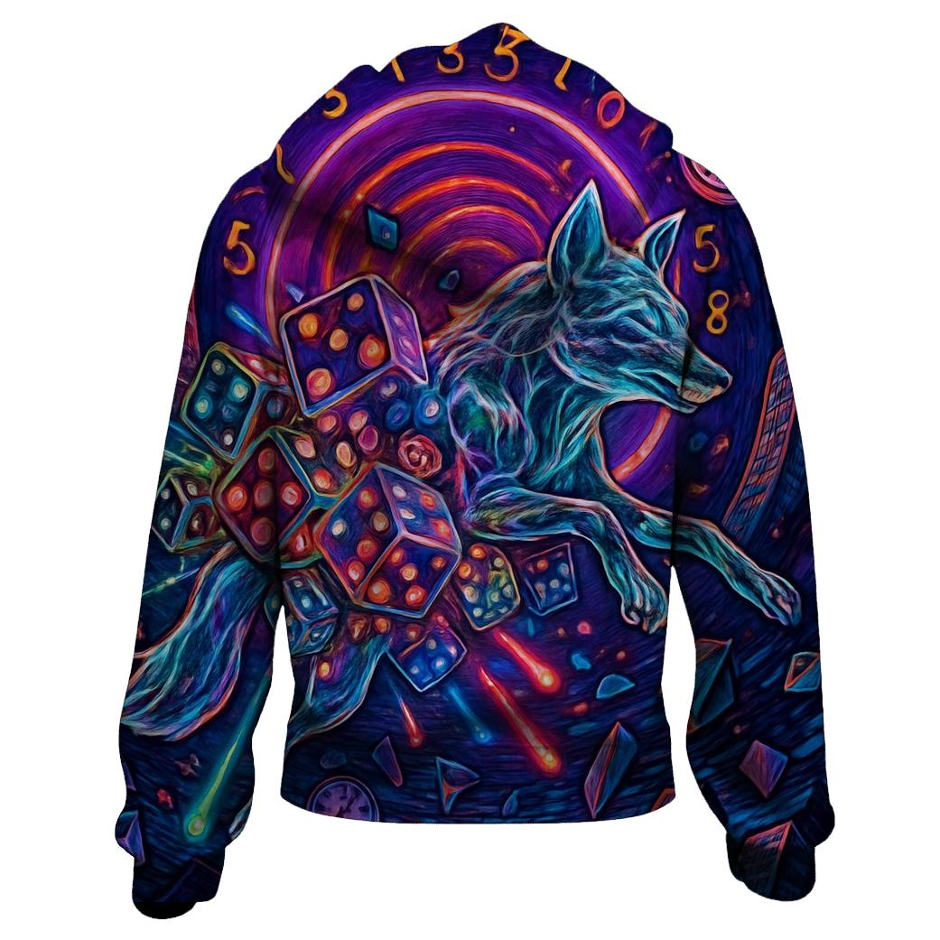 Cascade Of Quantum Dice zip-up hoodies
