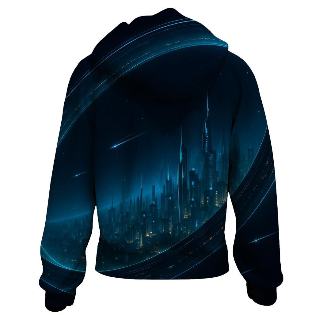 Chrono Orbit Cityscape hoodie styles
