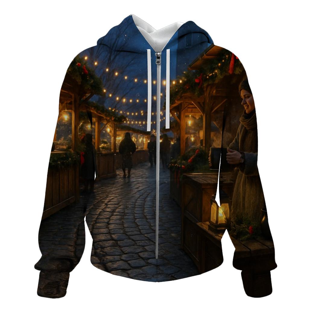 StNicholasStreetChristmasMarket zip-up hoodies