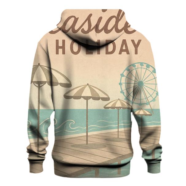 Vintage Beach Boardwalk Advertisement embroidered hoodies
