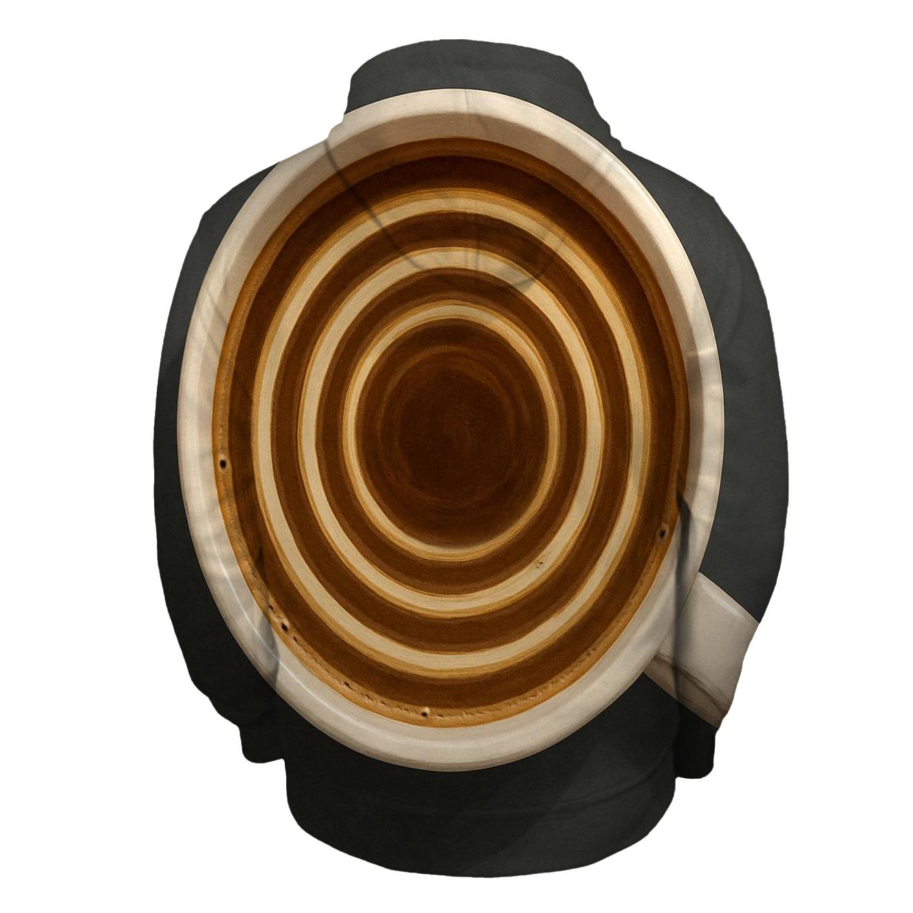 Cream Ripple Topview zip-up hoodies