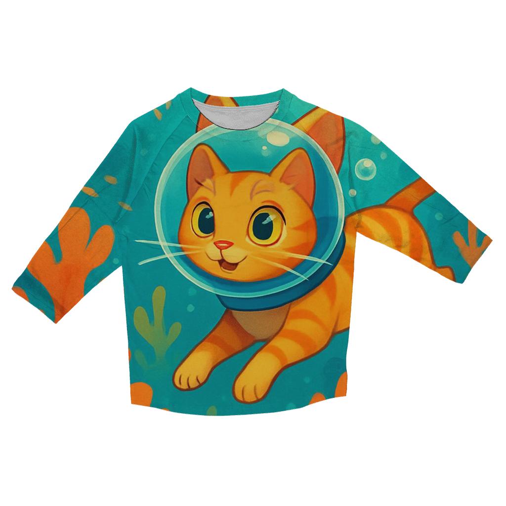 Ocean Reef Diver Cat casual three quarter sleeve shirts