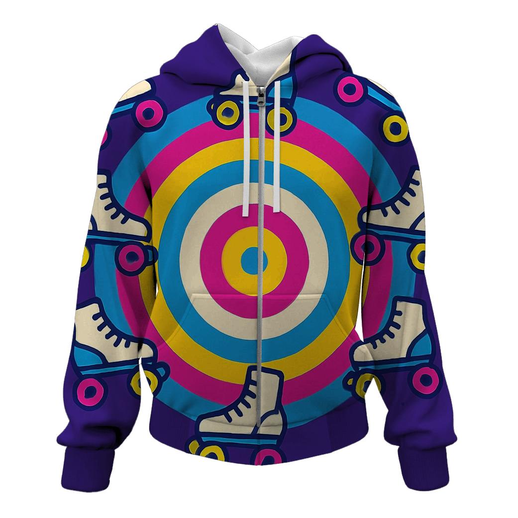 Roller Disco Rings heavyweight hoodies