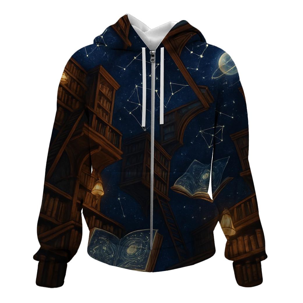 Stargazer Library Dreams embroidered hoodies