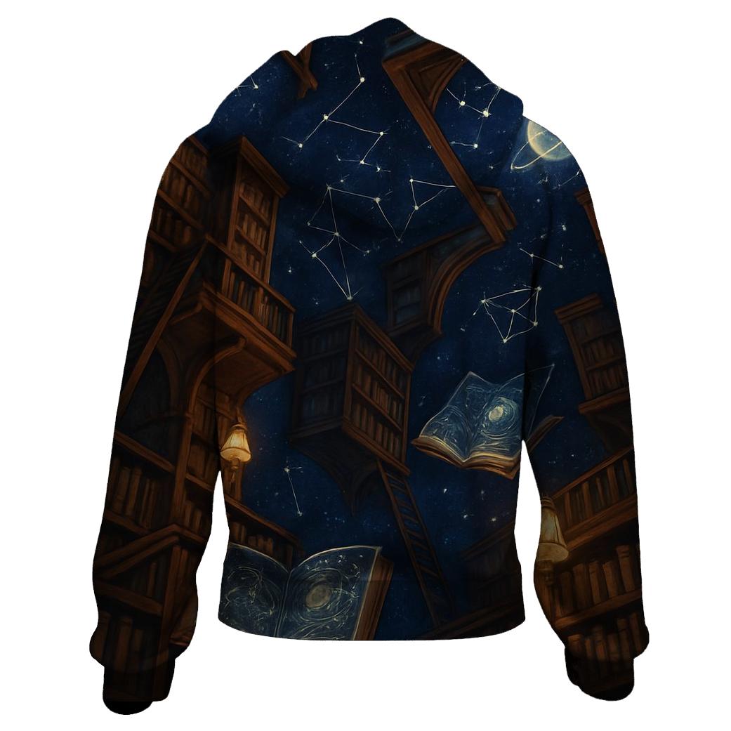 Stargazer Library Dreams embroidered hoodies