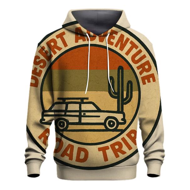 Seventies Desert Road Trip Badge heavyweight hoodies