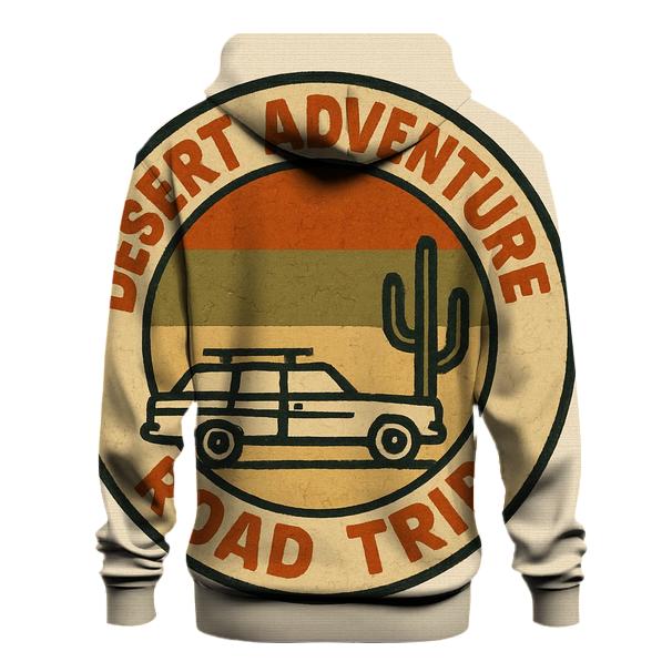 Seventies Desert Road Trip Badge heavyweight hoodies