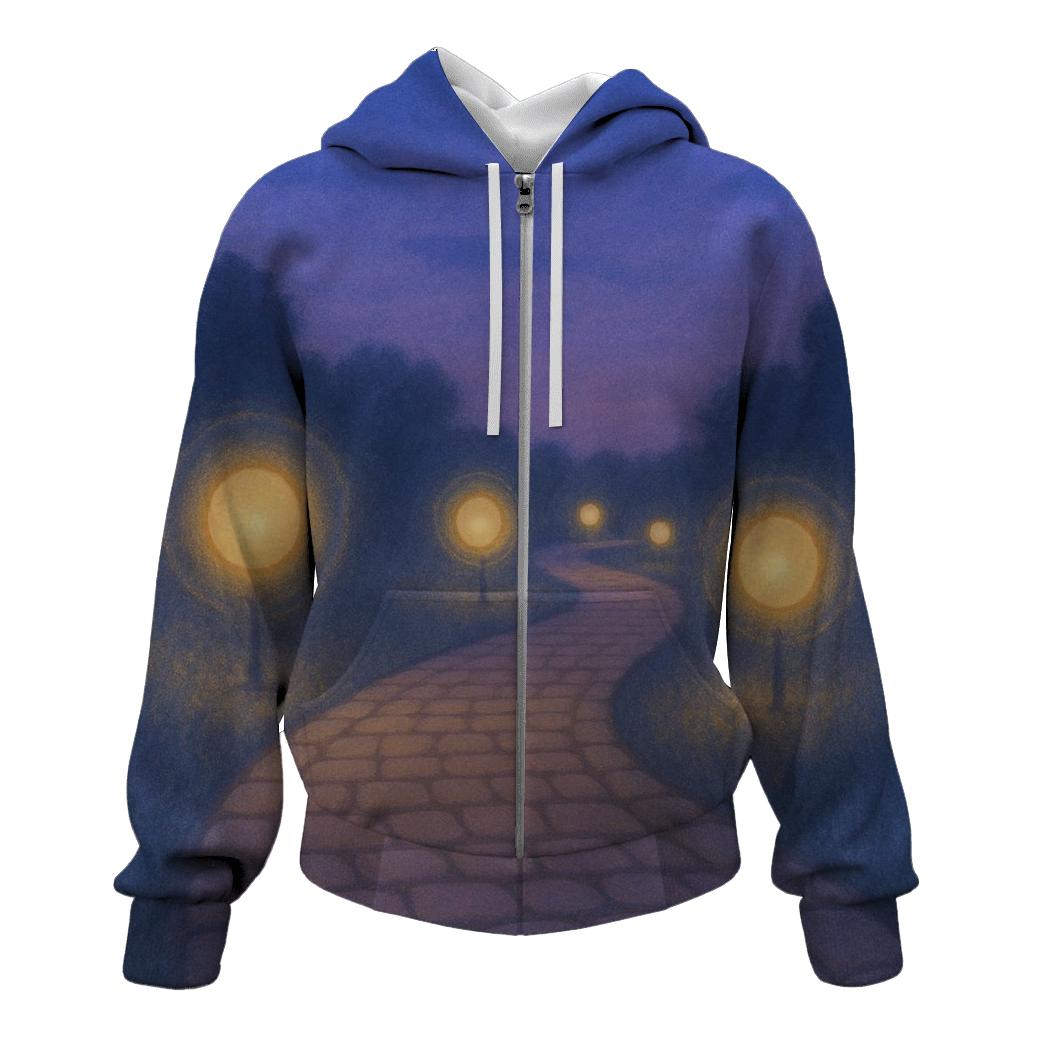 Soul Lantern Pathway embroidered hoodies