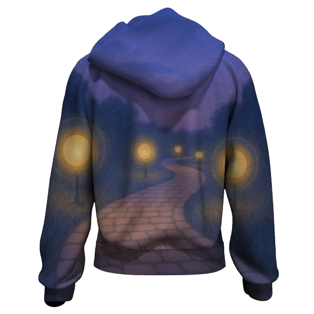 Soul Lantern Pathway embroidered hoodies