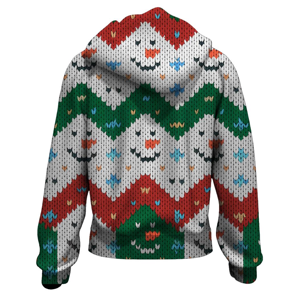 Snowman Scarf Zigzag Inferno graphic hoodies