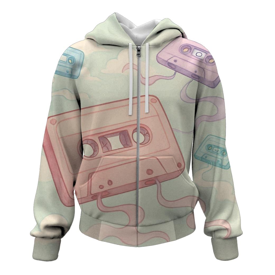 Pastel Cassette Daydream hoodies fashion