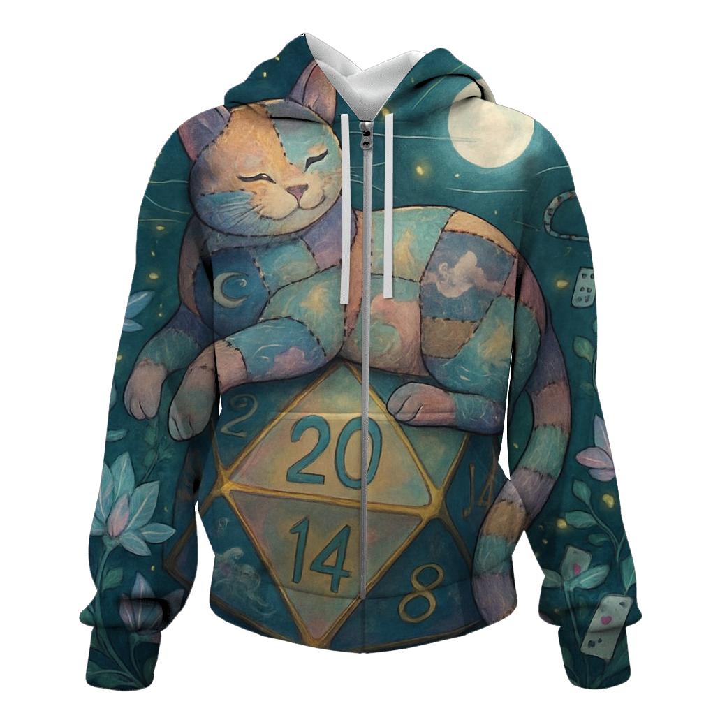 Patchwork Cat In The Probability Garden lightweight hoodies