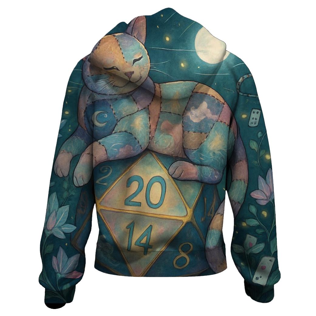 Patchwork Cat In The Probability Garden lightweight hoodies