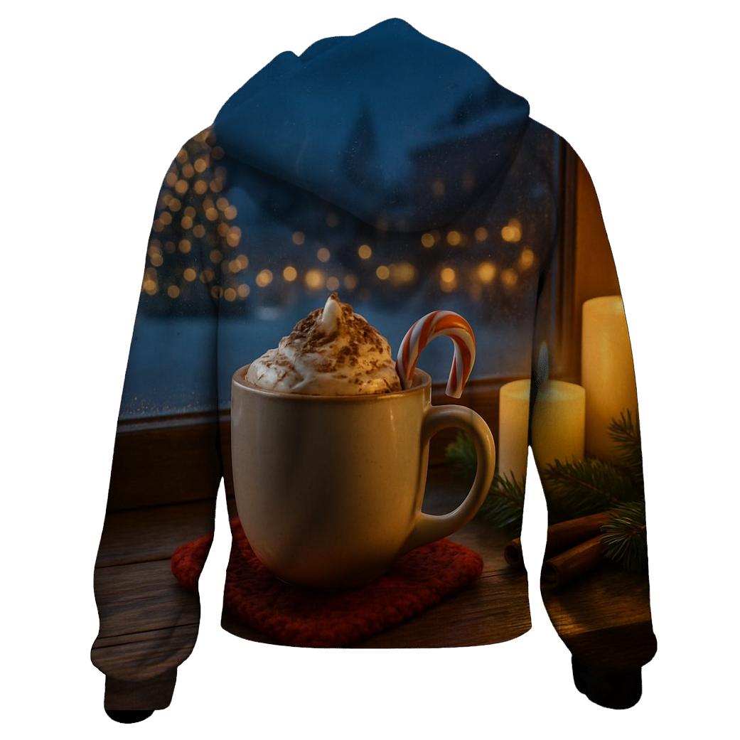 CandlelitWindowsillChristmasCocoa designer hoodies