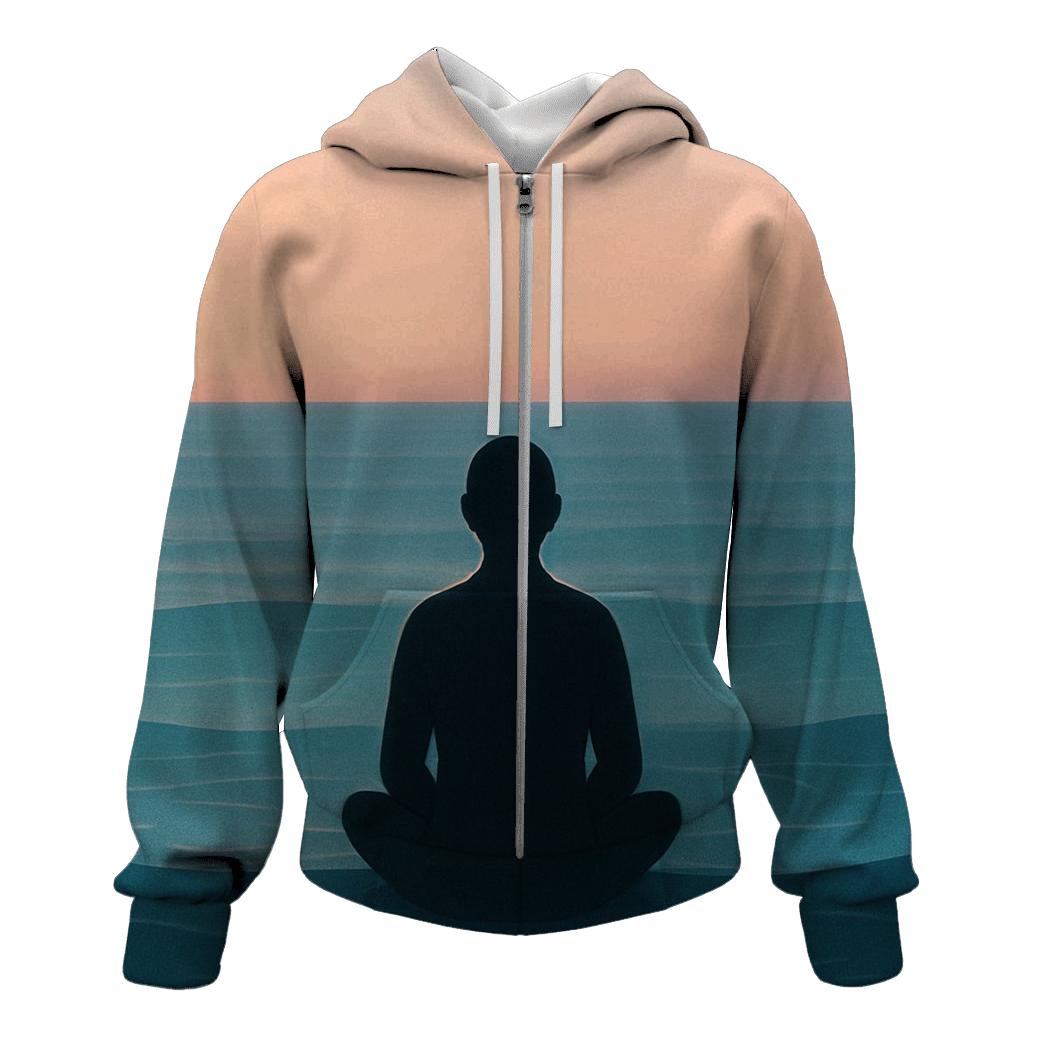 Silent Ocean Contemplation graphic hoodies