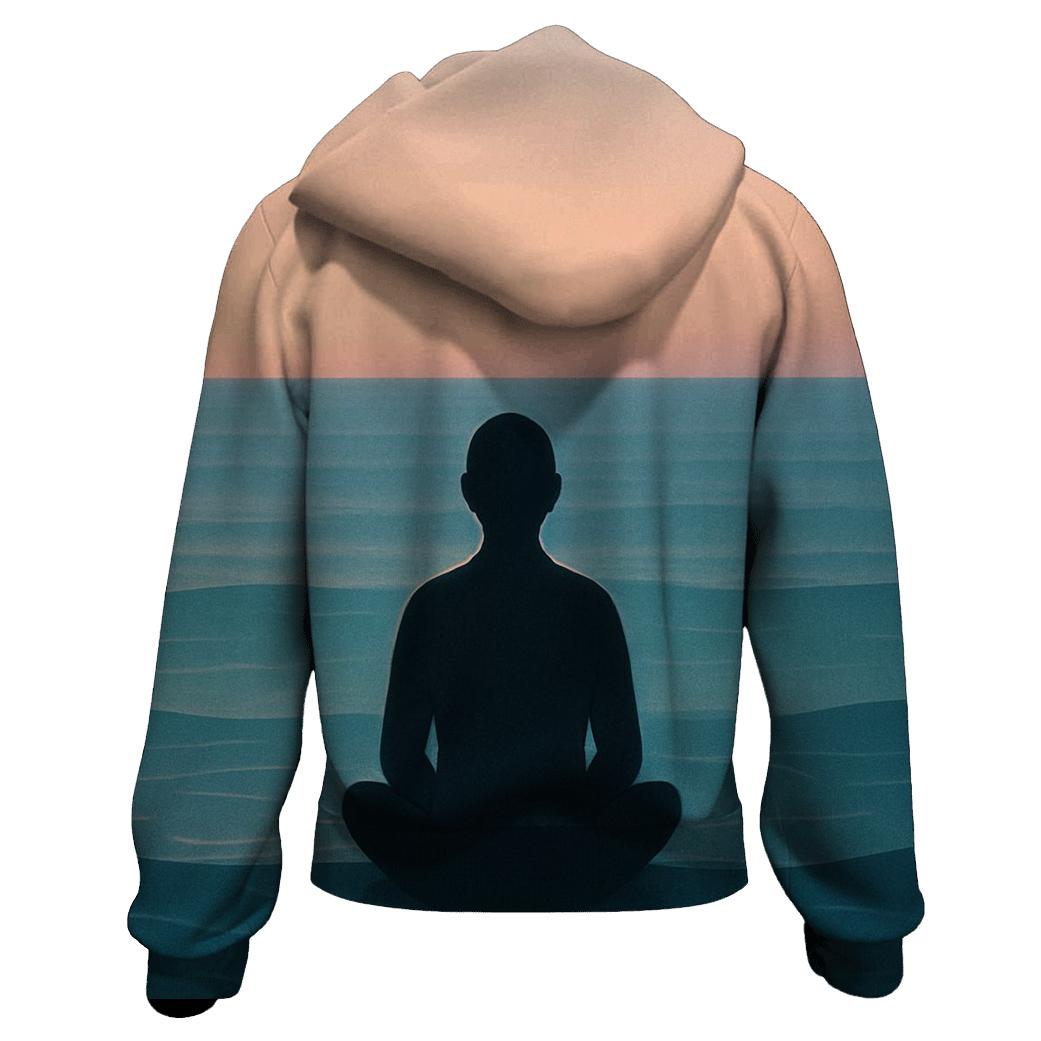 Silent Ocean Contemplation graphic hoodies