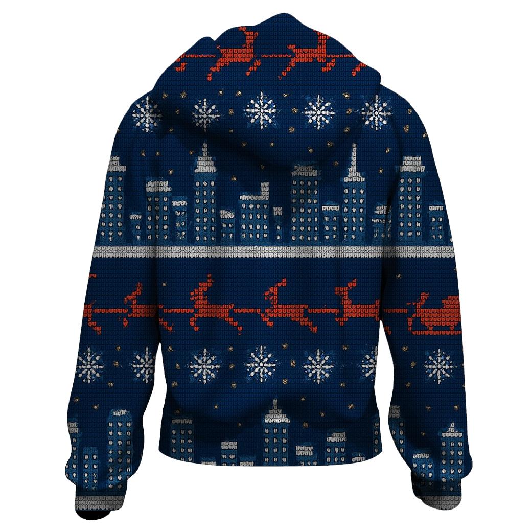Midnight Sleigh Skyline Stripes lightweight hoodies