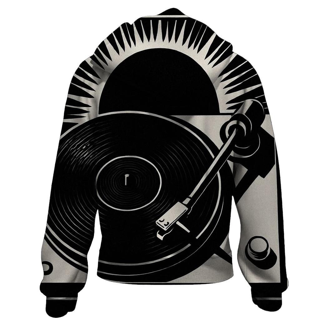 Monochrome Turntable Eclipse printed hoodies