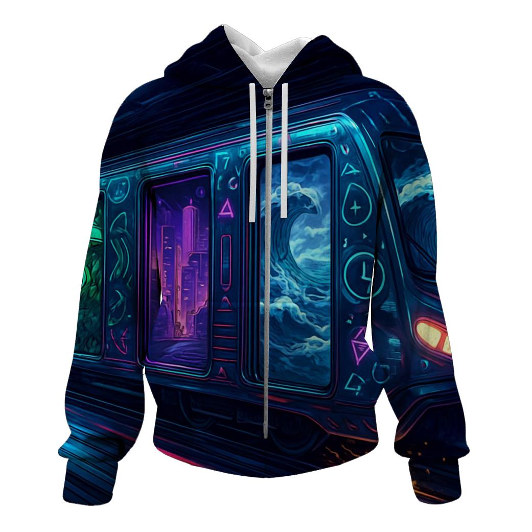 Subway Train Of Impossible Stops lightweight hoodies