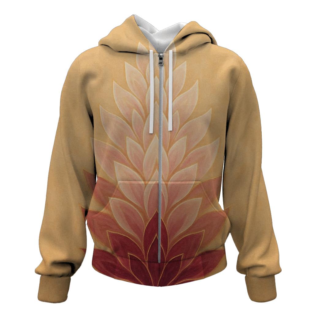 Rising Petal Mandala designer hoodies