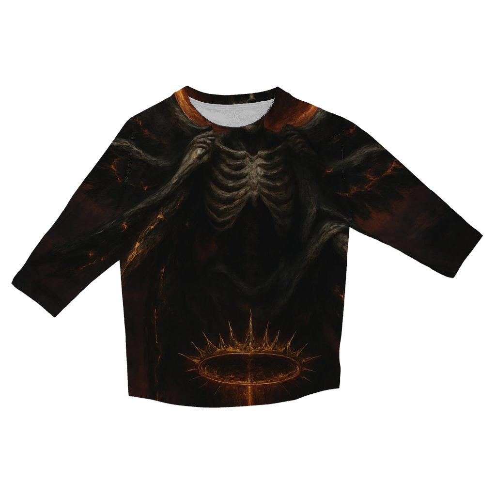 Crowned By The Eclipse Seraph printed three quarter sleeve shirts