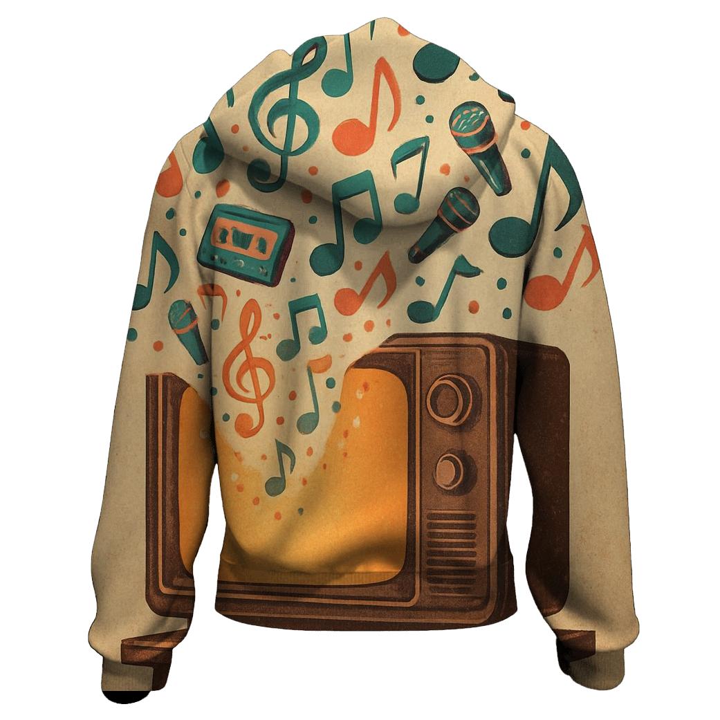 Retro TV Music Portal embroidered hoodies