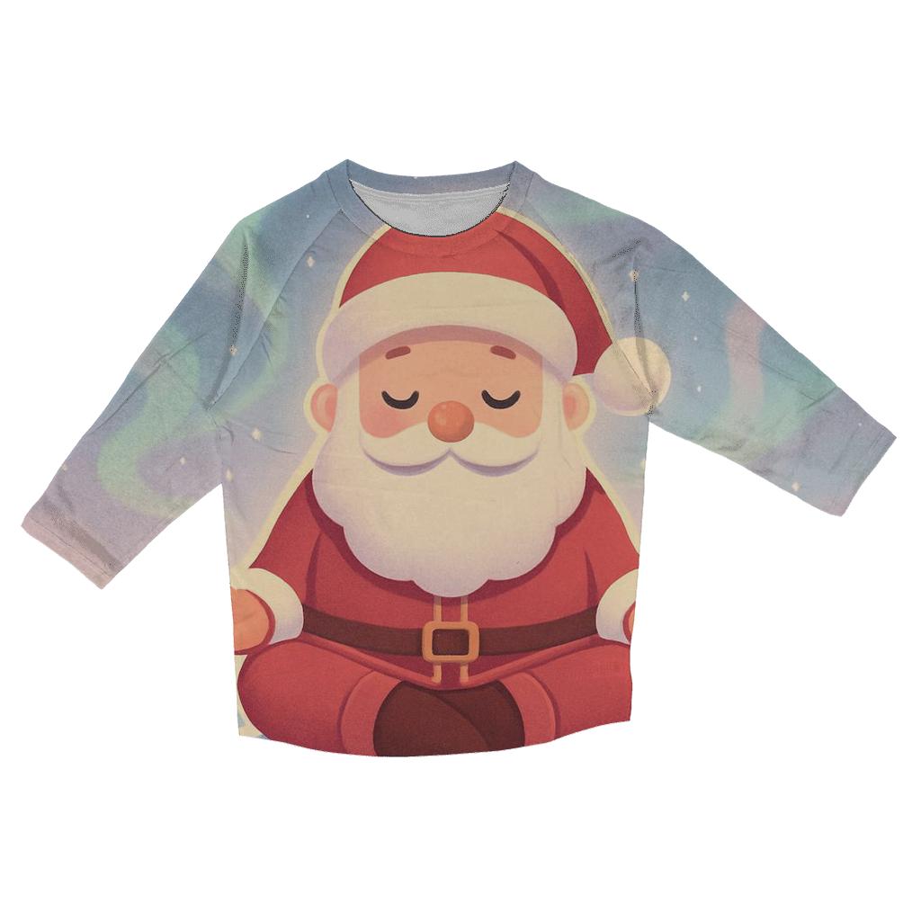 Polar Lights Meditation Santa stylish quarter sleeve tops