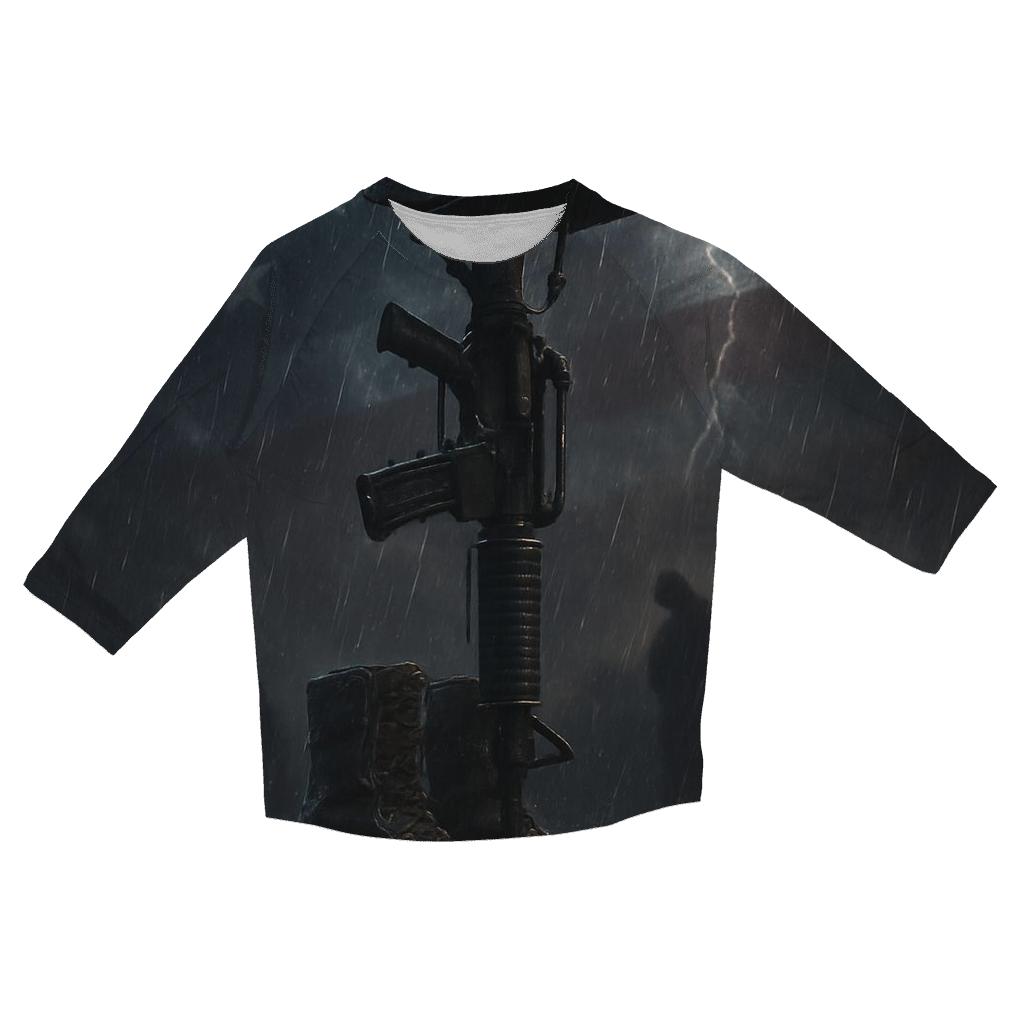 Battlefield Cross In The Stormlight casual three quarter sleeve shirts