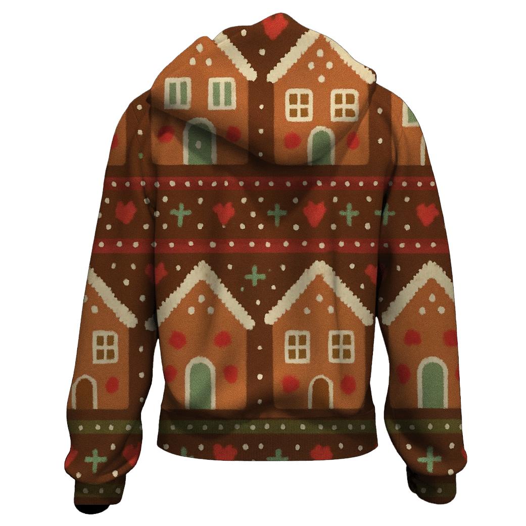Gingerbread House Confetti Lanes pullover hoodies
