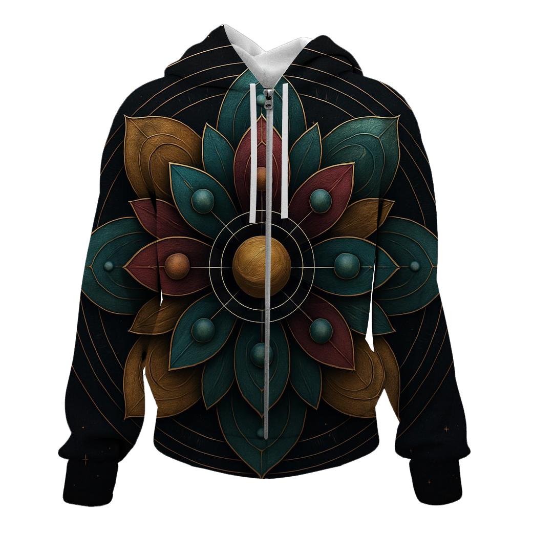 Stellar Time Flower embroidered hoodies
