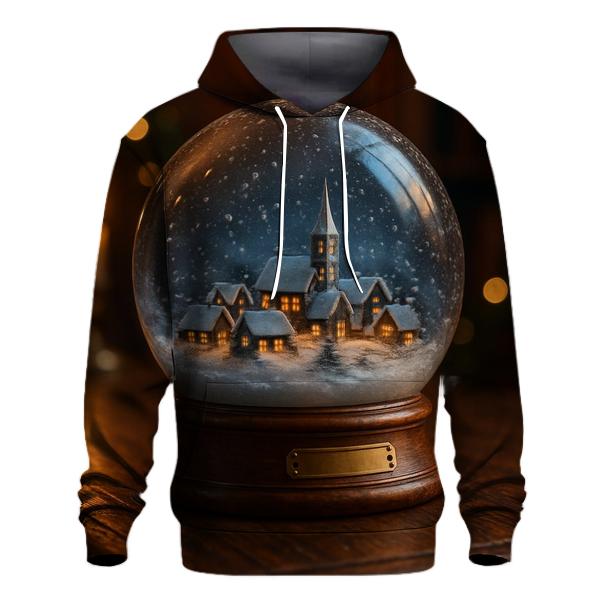 SnowglobeVillageChristmasTwilight hoodies fashion
