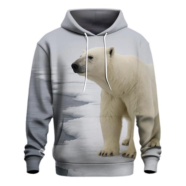 Ice Edge Vigil Polar Bear printed hoodies