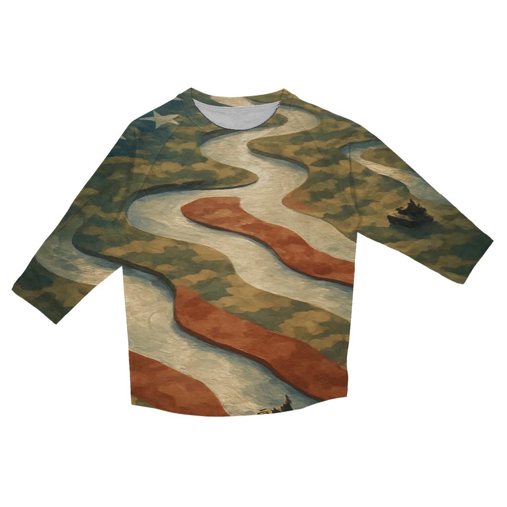 Camouflage Rivers Of Freedom cotton quarter sleeve shirts