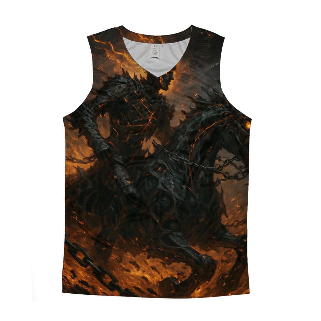 Infernal Rider Of The Iron Storm graphic print tank tops