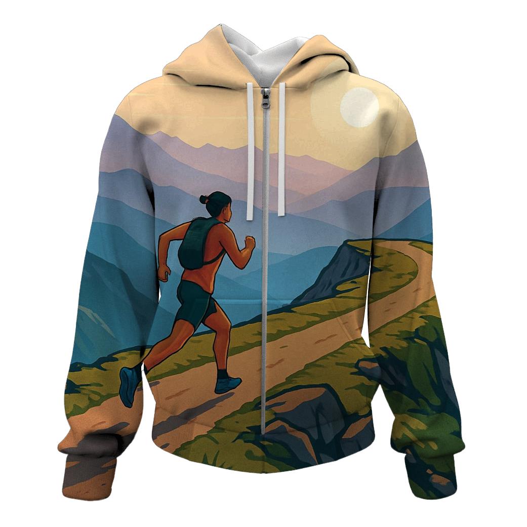 Mountain Trail Running Skyline hoodie styles