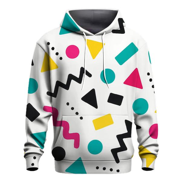 Neon Shuffle Shapes lightweight hoodies