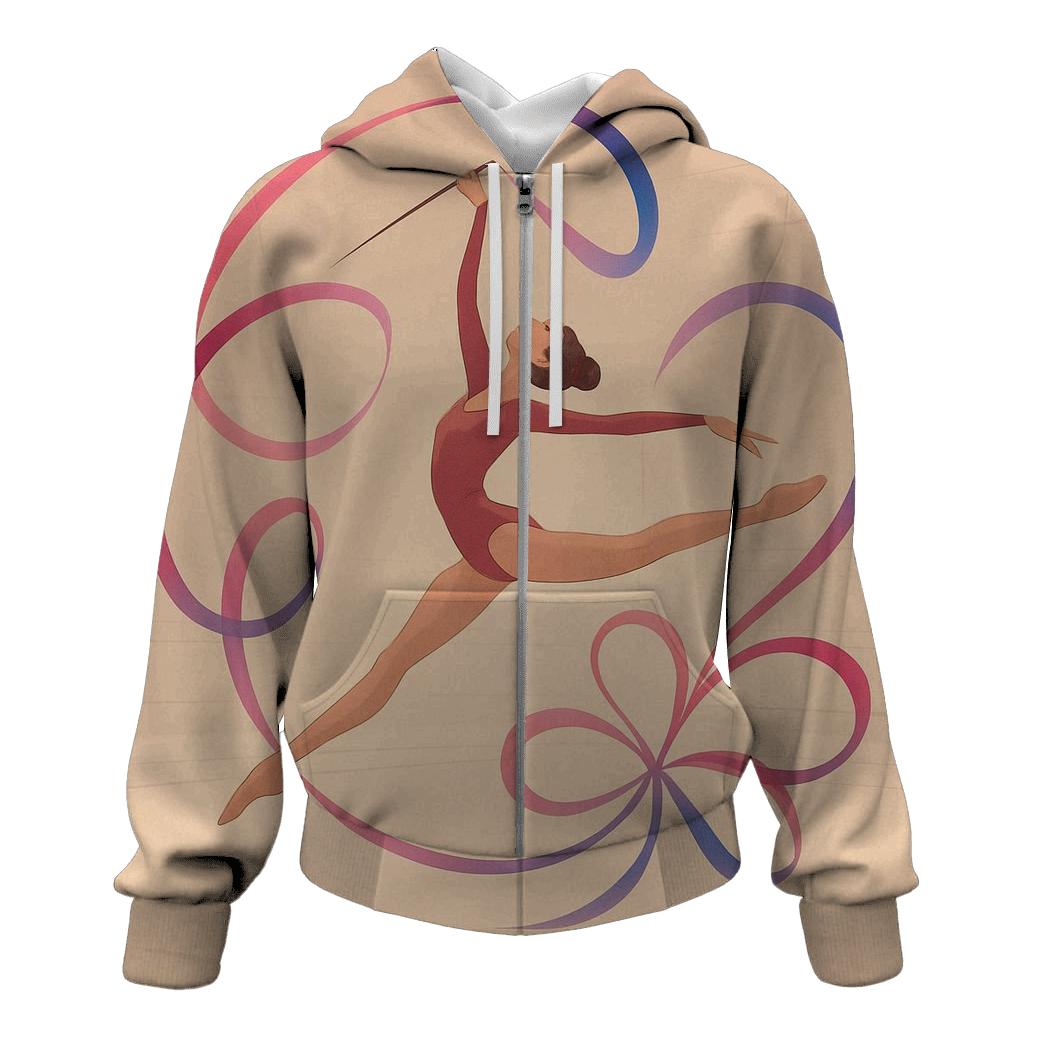 Rhythmic Gymnast Ribbon Arc custom hoodies