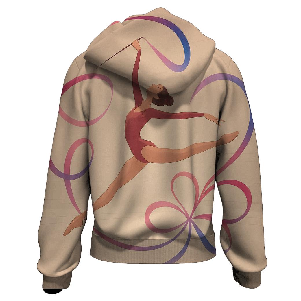 Rhythmic Gymnast Ribbon Arc custom hoodies