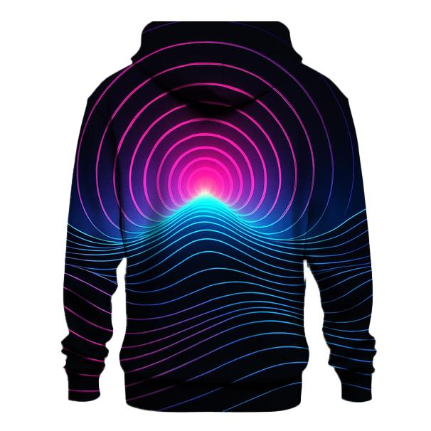 Gravity Waves Synth Horizon designer hoodies