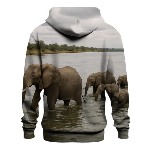 River Crossing Elephant Line hoodies fashion