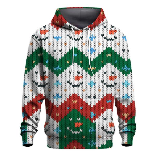 Snowman Scarf Zigzag Inferno zip-up hoodies