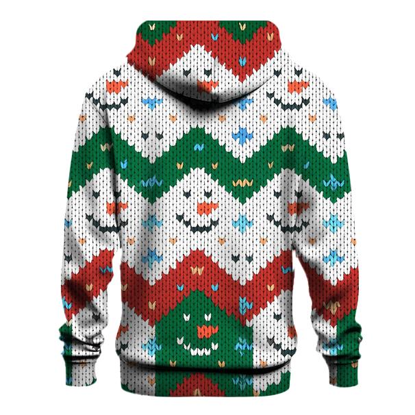 Snowman Scarf Zigzag Inferno zip-up hoodies